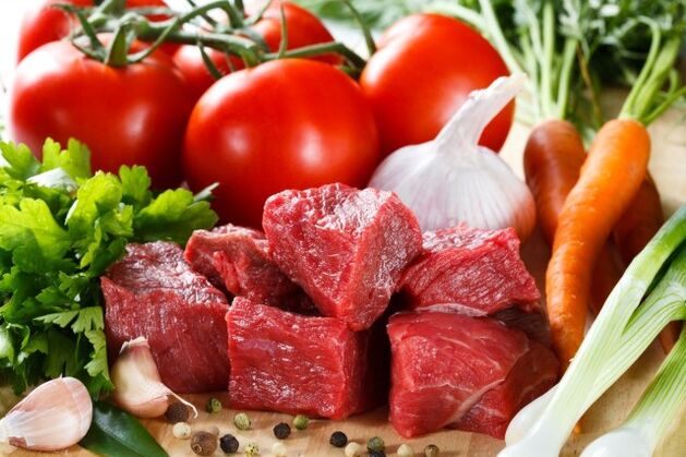 kött och grönsaker för dukan-dieten