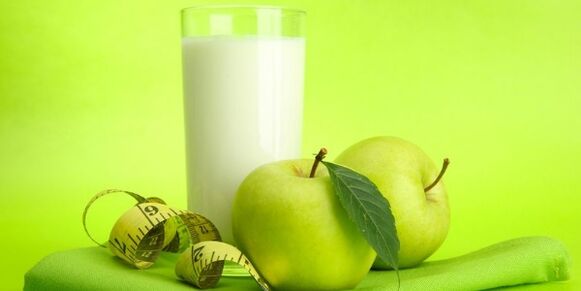 kefir och äpplen för viktminskning